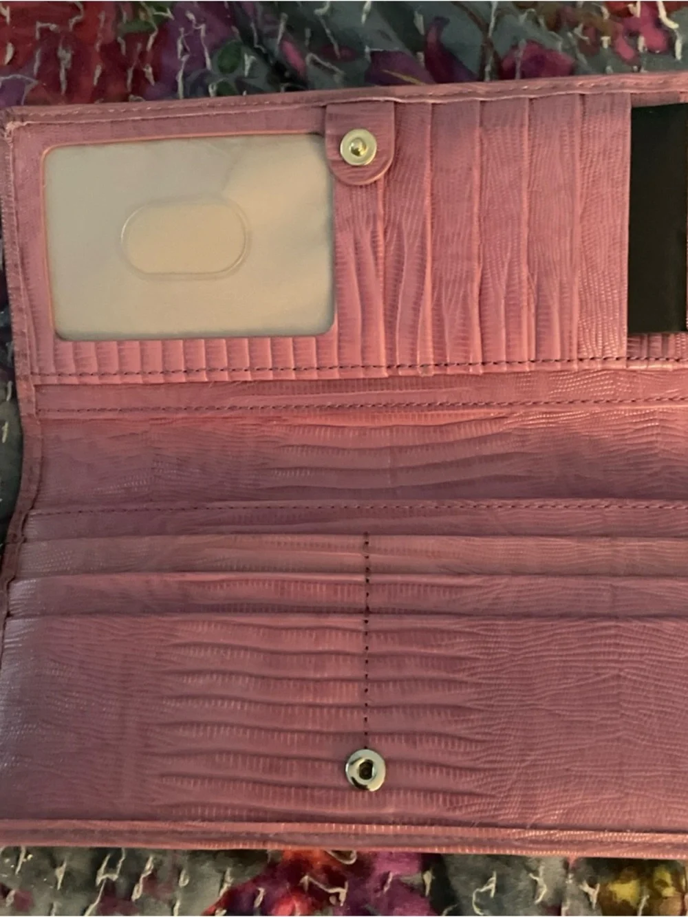 NWT Brahmin Ady in PINK ALLOVER LIZARD genuine leather Wallet $125 - Picture 3 of 11